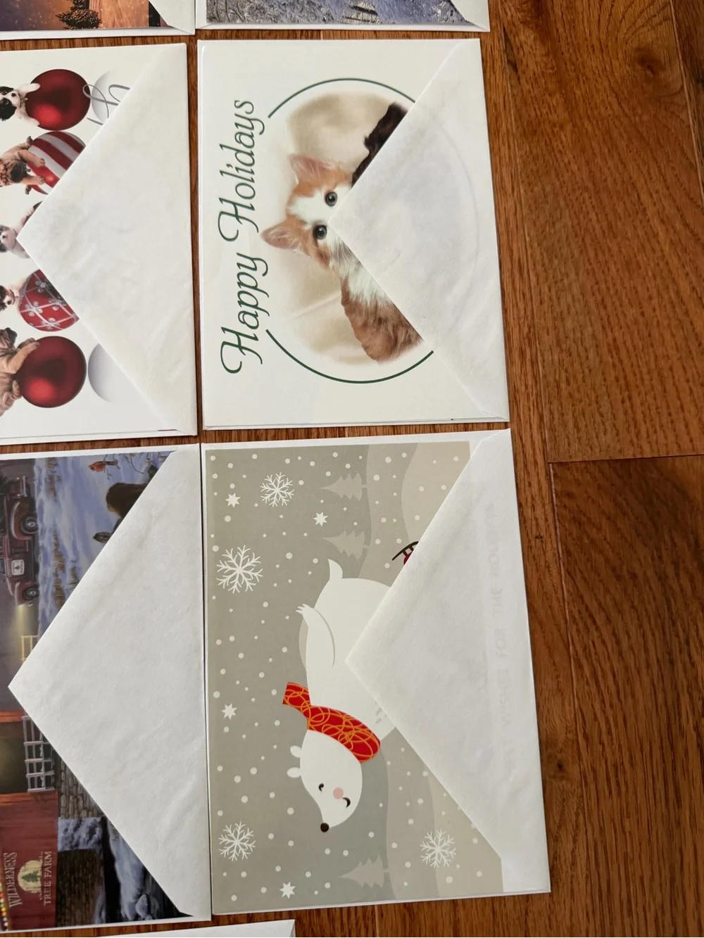 New Assorted Christmas & Holiday Greeting Cards Set of 10 with Envelopes